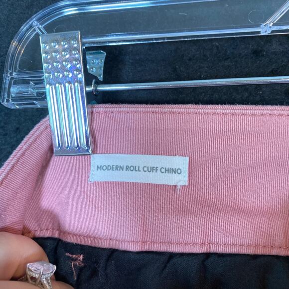 LOFT Outlet Womens Pants Pink Mid Rise Modern Roll Cuff Chino Stretch 8 - Picture 5 of 12